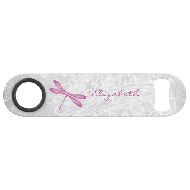 Bouteille personnalisée Magenta Dragonfly (Devant (Horizontal))