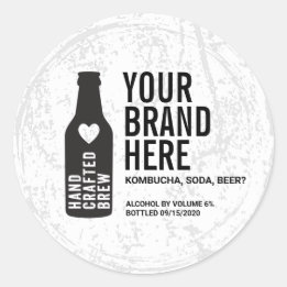 Bouteille ronde personnalisée ou étiquettes en con