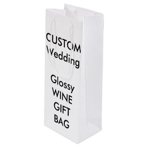 Bouteille Sac cadeau personnalisé mariage pour vin GLOSSY 4,