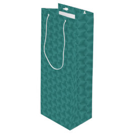 Bouteille Sac cadeau pour vin sarcelle avec un motif géométr
