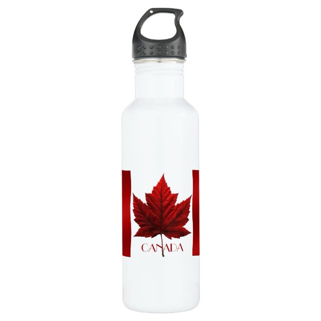 Bouteille souvenir du drapeau du Canada (Devant)