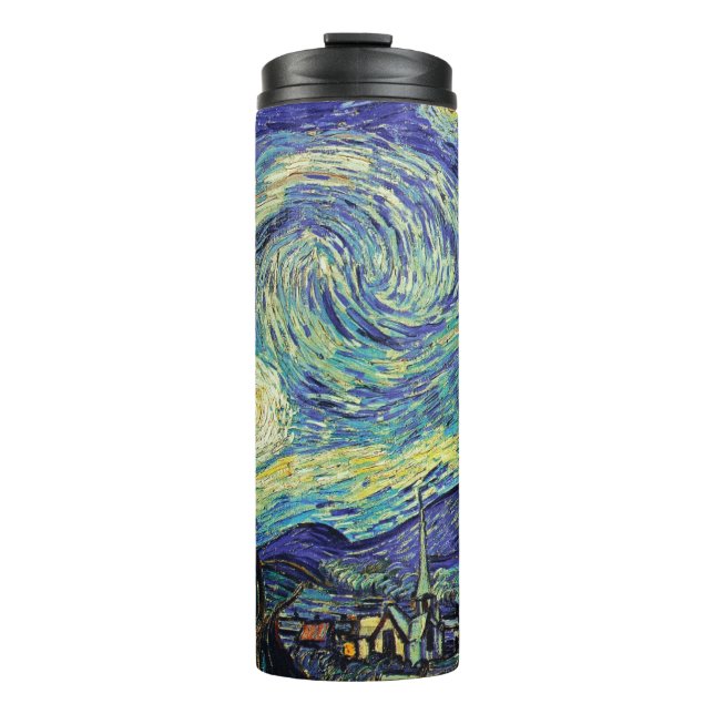 Bouteille thermo de nuit étoilée de Van Gogh (Devant)