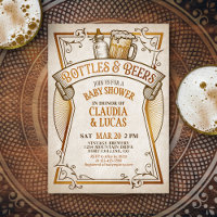 Bouteilles & Bières Baby shower Invitation