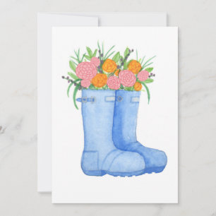 Bouteilles de pluie remplies de fleurs Carte de vo