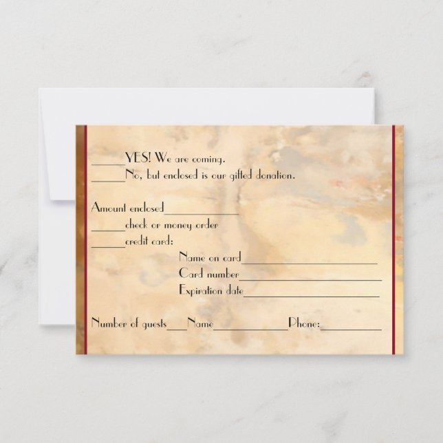 Bouteilles de vin réponse RSVP (Devant)