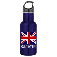 Bouteilles d'eau britanniques personnalisées de