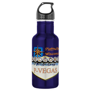 Bouteilles d'eau de Platteville, Wisconsin P-Vegas
