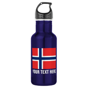 Bouteilles d'eau du drapeau norvégien pour la Nor