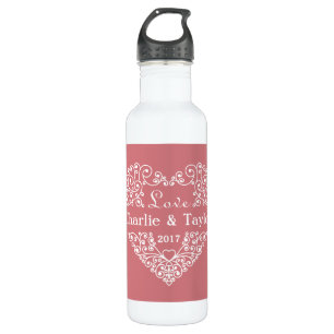 Bouteilles d'eau en texte personnalisé Ornamental 