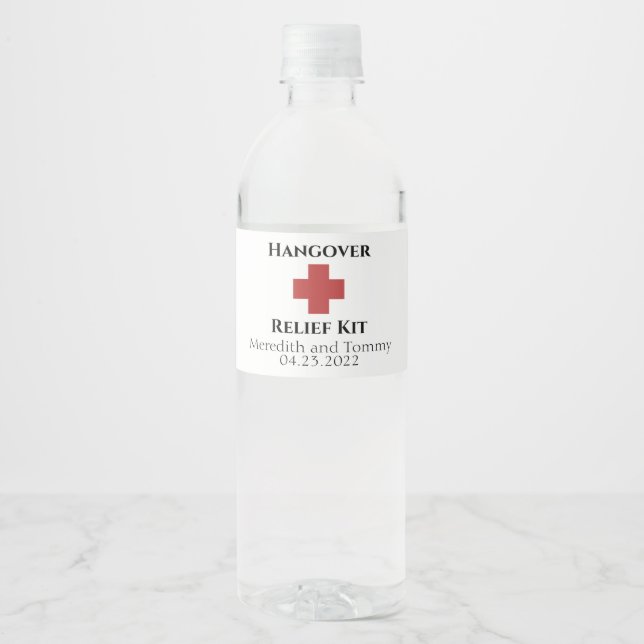 Bouteilles D'eau Étiquette de bouteille pour kit de secours de hang (Devant)
