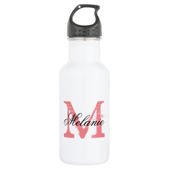 Bouteilles d'eau mariage monogrammées personnalisé (Devant)