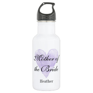 Bouteilles d'eau mariage pourpre personnalisées