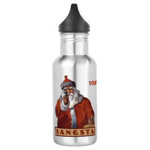 Bouteilles d'eau monogramme personnalisées Gangsta