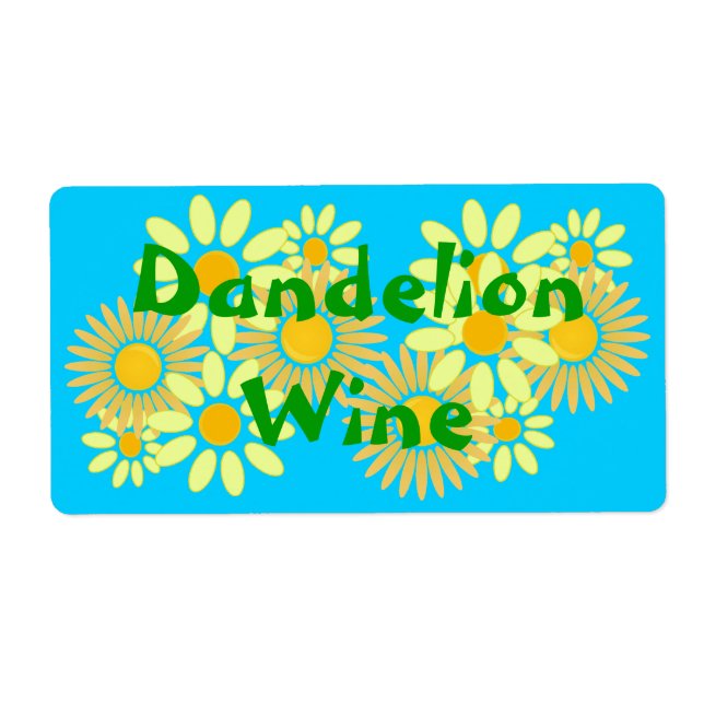 Bouteilles Étiquettes de vin de Dandelion maison (Devant)