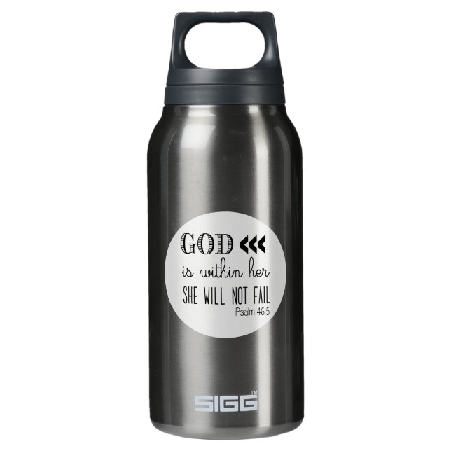 Bouteilles Isotherme Psaume 46:5 Aluminium (Devant)