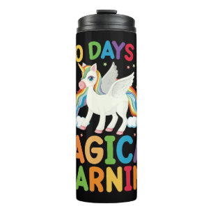 Bouteilles Isothermes 100 jours d'école licorne magique pour filles