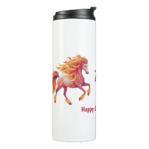 Bouteilles Isothermes 2026 Cheval de Feu – Bonne Année Chinoise