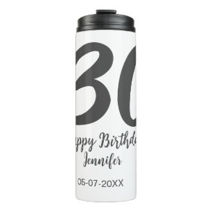 Bouteilles Isothermes 30e anniversaire ajouter nom date année noir modèl