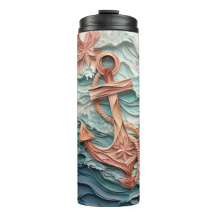 Bouteilles Isothermes 3d Ancre Sea Waves Art