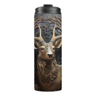 Bouteilles Isothermes 3d Gros Antler Buck Deer Rustique