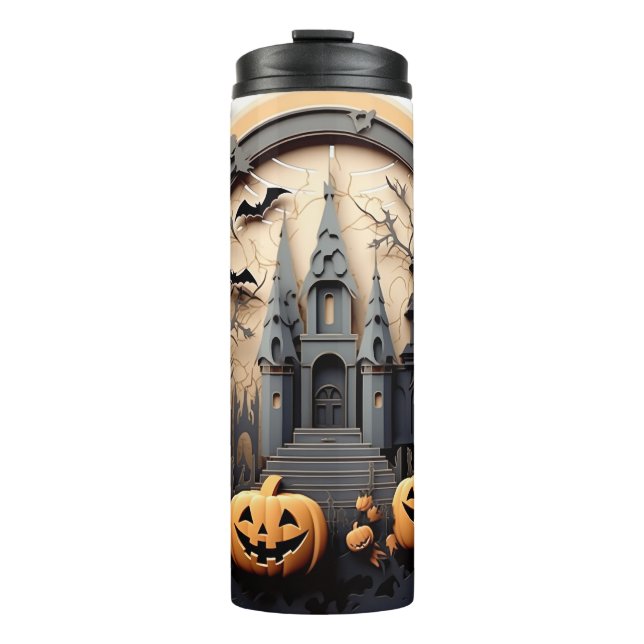 Bouteilles Isothermes 3e Halloween Citrouille Maison hantée (Devant)