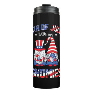Bouteilles Isothermes 4 juillet Avec Mes Gnomies Patriotique Gnome