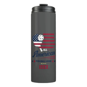 Bouteilles Isothermes 4 juillet Pickleball USA Indépendance Jour cadeau