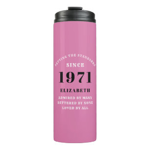 Bouteilles Isothermes 50e anniversaire 1971 Noir rose pour sa personnali