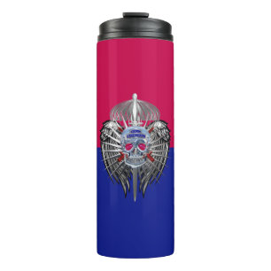 Bouteilles Isothermes 82e division aéroportée Silver Airborne Skull