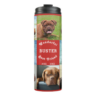 Bouteilles Isothermes 8 Photo Famille ✨ Collage Personnalisé Chien