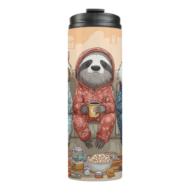 Bouteilles Isothermes  A Cat, Sloth, and Panda's Ultimate Netflix Night (Devant)