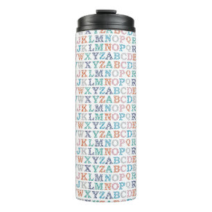 Bouteilles Isothermes ABC Coutes colorées Nursery Alphabet