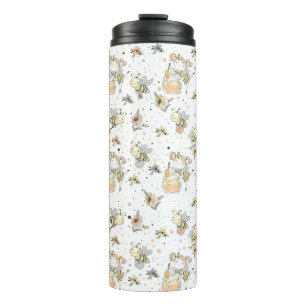 Bouteilles Isothermes Abeilles De Miel, Fée & Bébé En Motif Sans Faille