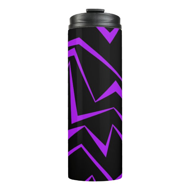 Bouteilles Isothermes Abstract, bold, vibrant geometric zigzag pattern (Devant)