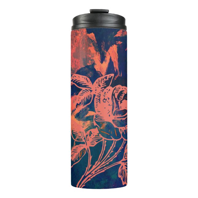 Bouteilles Isothermes Abstract Red Rose Art (Devant)