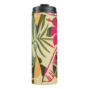 Bouteilles Isothermes Abstract seamless pattern with tropical leaves. Ha