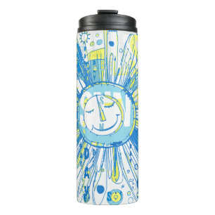 Bouteilles Isothermes Abstrait Happy Whimsical Sun Word Art
