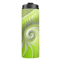 Abstrait Moderne Lime Green Spiral Fractal