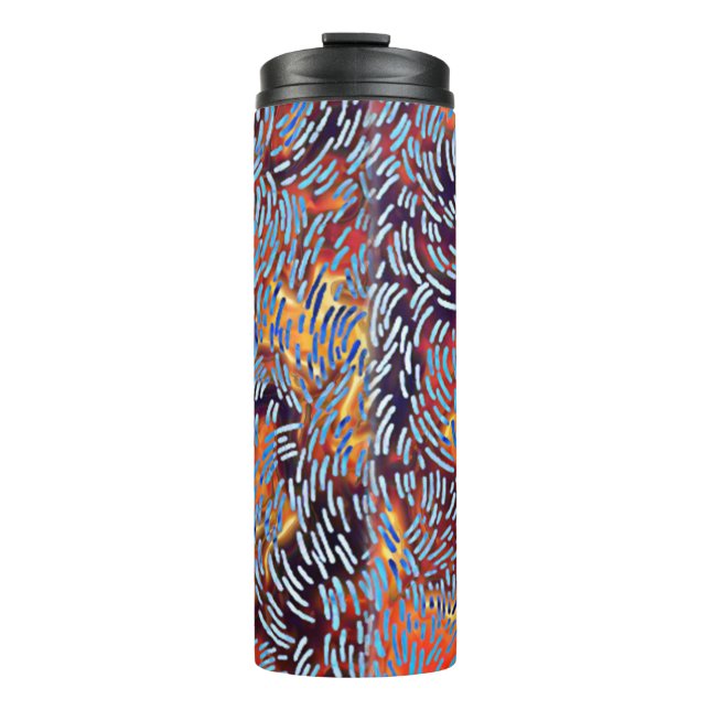 Bouteilles Isothermes Abstrait moderne rouge jaune noir (Devant)