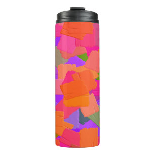 Bouteilles Isothermes Abstrait rose, orange et violet