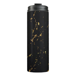 Bouteilles Isothermes Accentuation en or de marbre noir