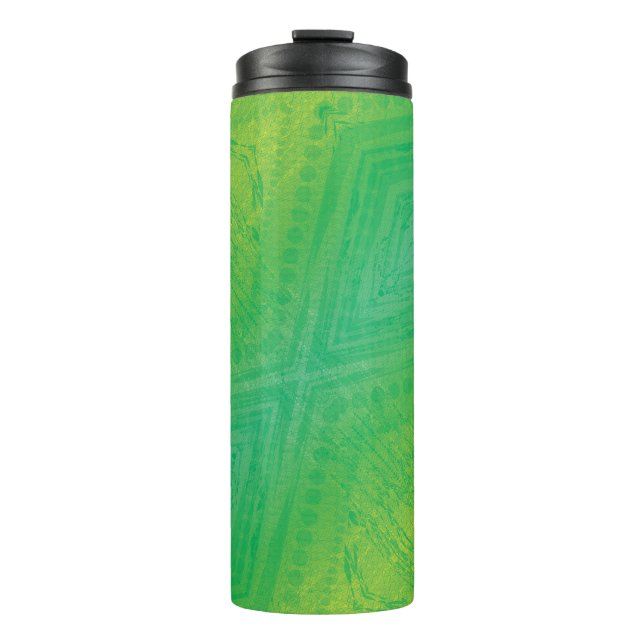 Bouteilles Isothermes Acceptation | Motif de Shibori jaune bleu (Devant)