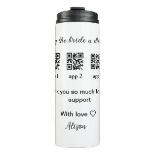 Bouteilles Isothermes acheter une boisson acheter mariée scanner QR code