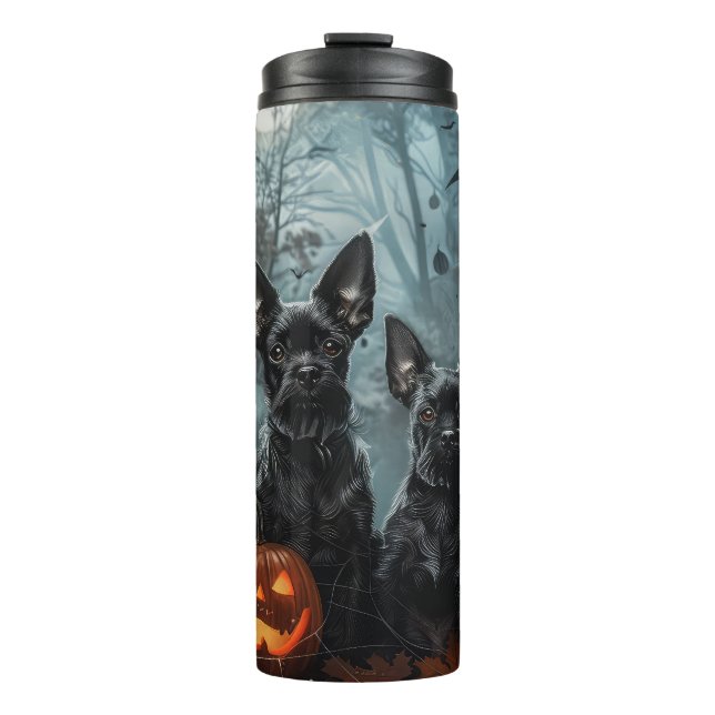 Bouteilles Isothermes Affenpinscher Halloween nuit chien délice (Devant)