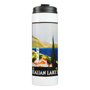 Bouteilles Isothermes Affiche touristique des lacs italiens