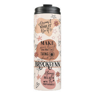 Bouteilles Isothermes Affirmation Self Love Abstrait Pastel Colors Boho