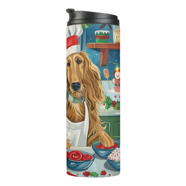Bouteilles Isothermes Afghan Hound Holiday Baking : Noël festif (Tourné sur la droite)