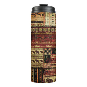Bouteilles Isothermes African Patchwork : Grunge Print Arrière - plan