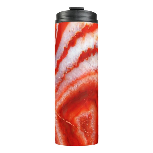 Bouteilles Isothermes Agate Orange Sanguine. (Devant)