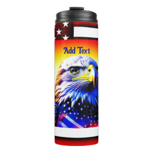 Bouteilles Isothermes Aigle patriotique et drapeau américain Personnalis